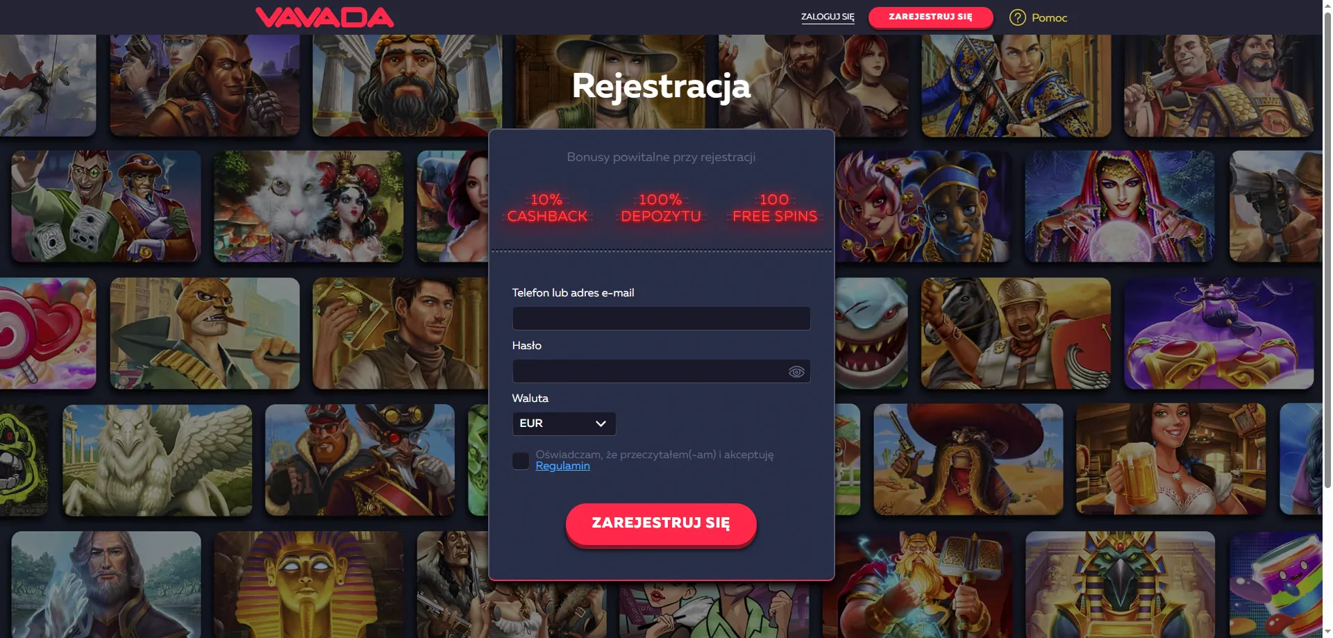 Vavada Casino rejestracja konto – jak założyć konto krok po kroku